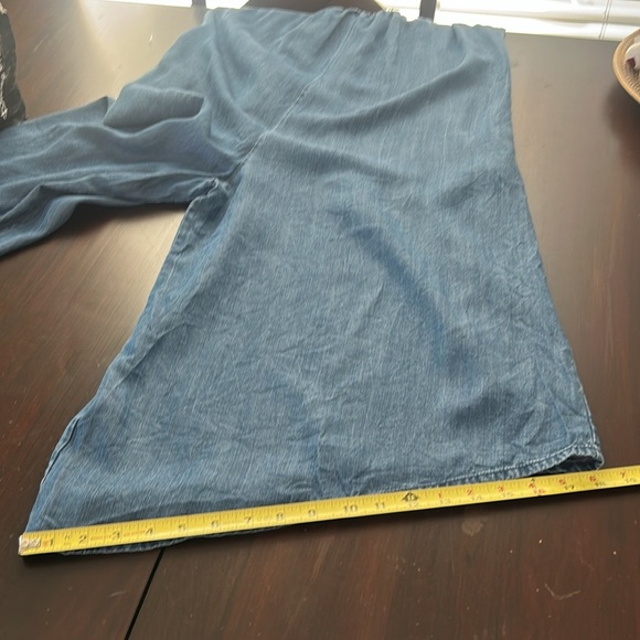 LOVESTITCH Tencel Chambray Jumpsuit Wide Leg Women Size M - Picture 11 of 15